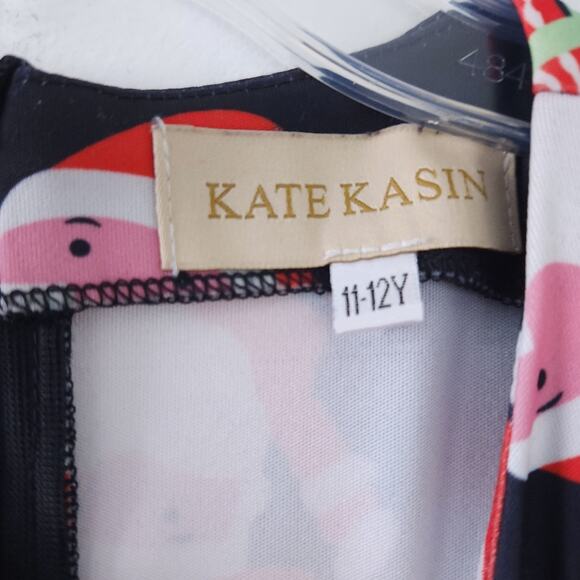 Kate Kasin Santa Christmas Dress Size 11-12, Sleeveless, Fit and Flare - Picture 4 of 4